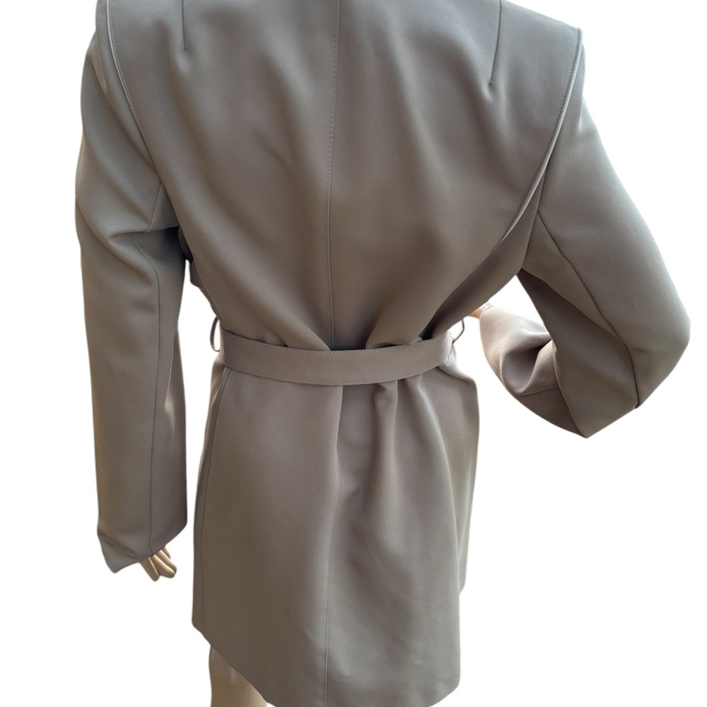 Rain Ramblers Women's Beige Trench Coat Size 10 Belted Long Casual - Picture 2 of 10